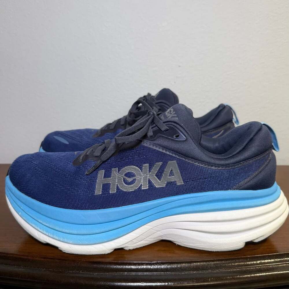 HOKA Bondi 8 Running Shoes Outer Space / All Aboard Men US 9.5D